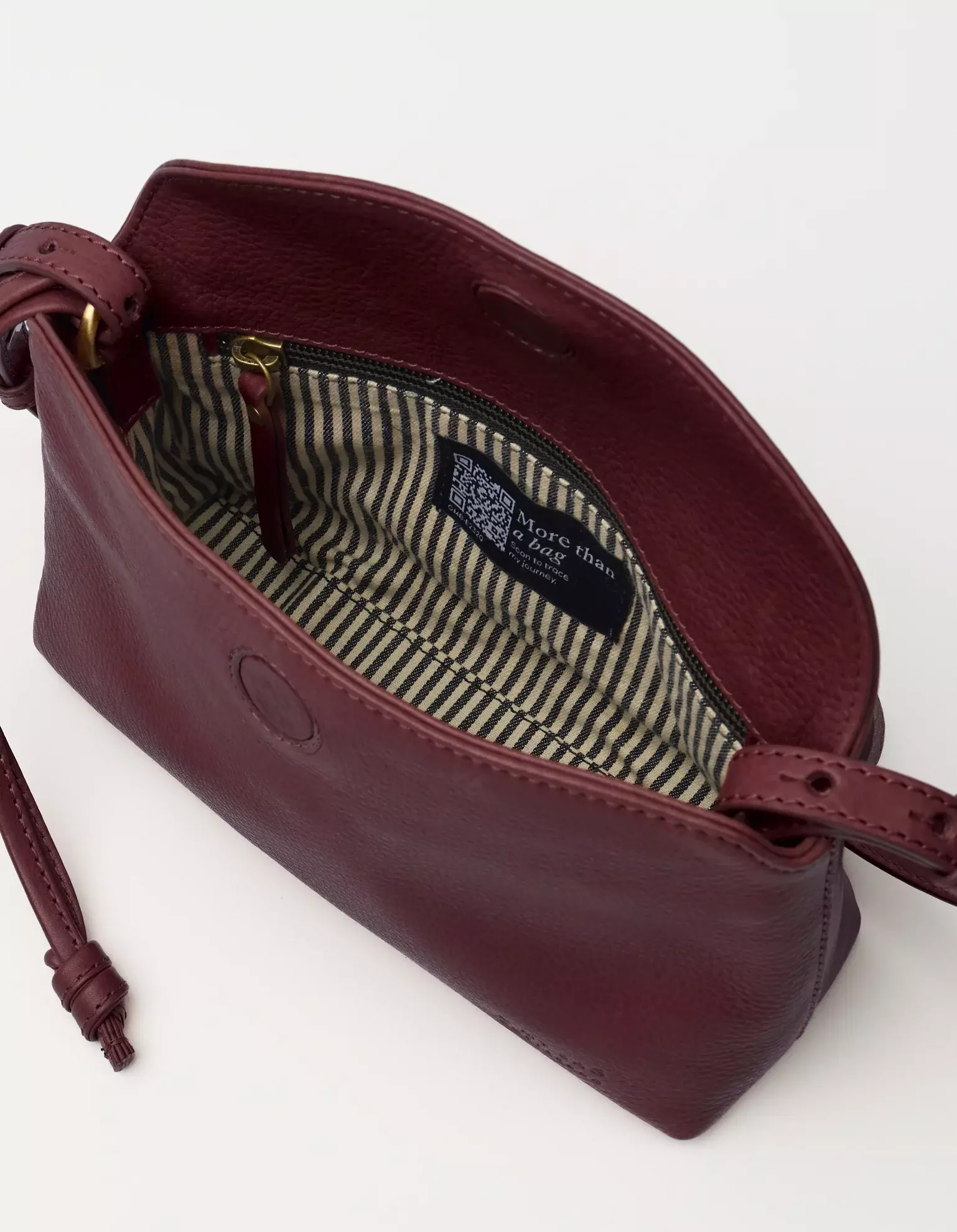 O MY BAG Sienna Mini Dark Cherry Soft Grain Leather Handtasche Leder kirschrot